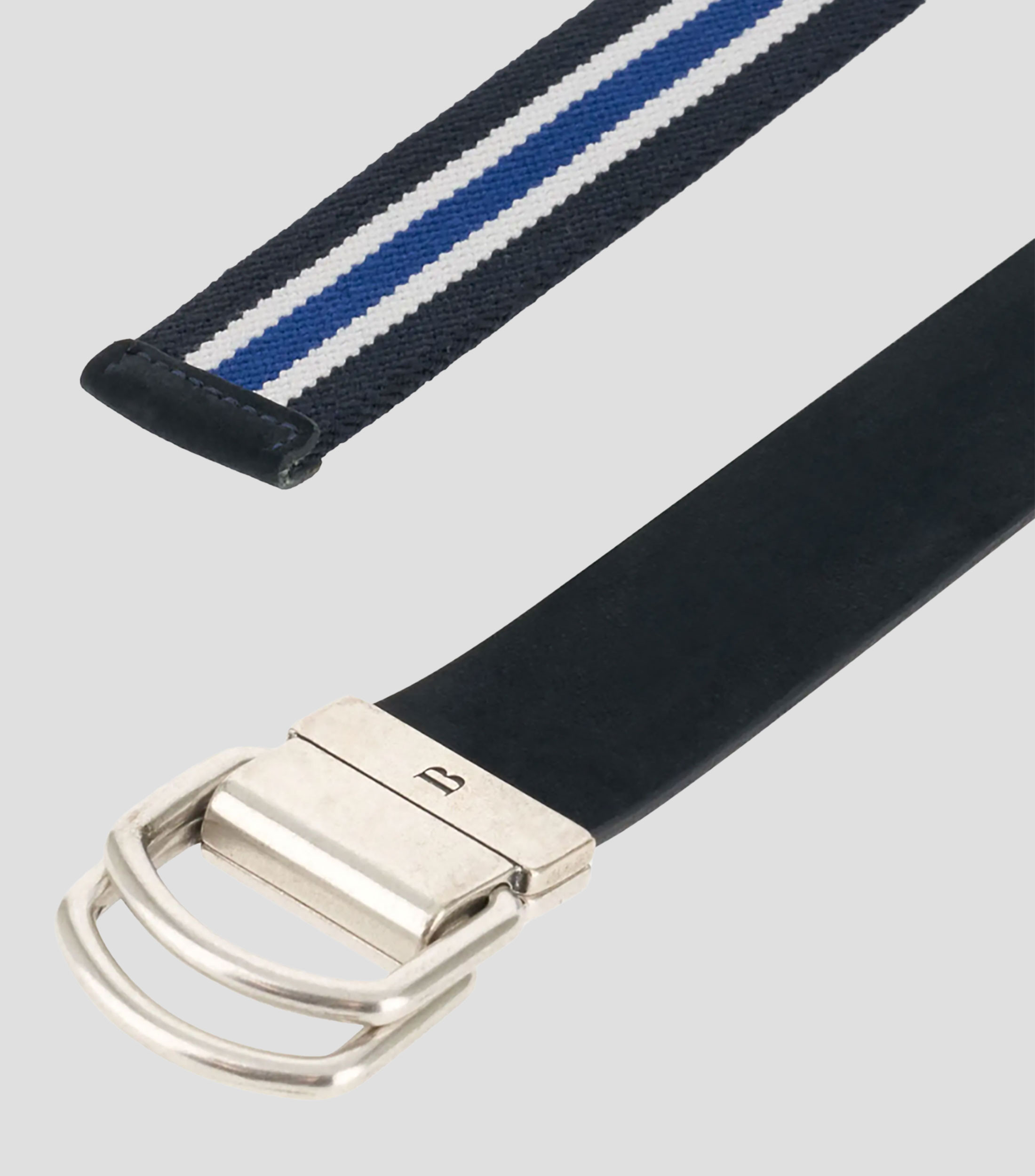Cinturón de cuero y textil casual Hombre